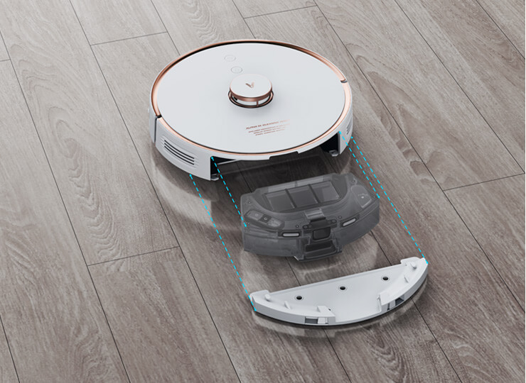Viomi S9 Robot Aspirateur Nettoyage Balayage 2700Pa Poils d'animaux LDS APP Noir 