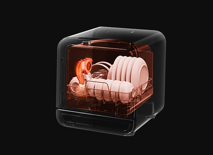 3D real hot air circulation smart kitchenaid dishwasher